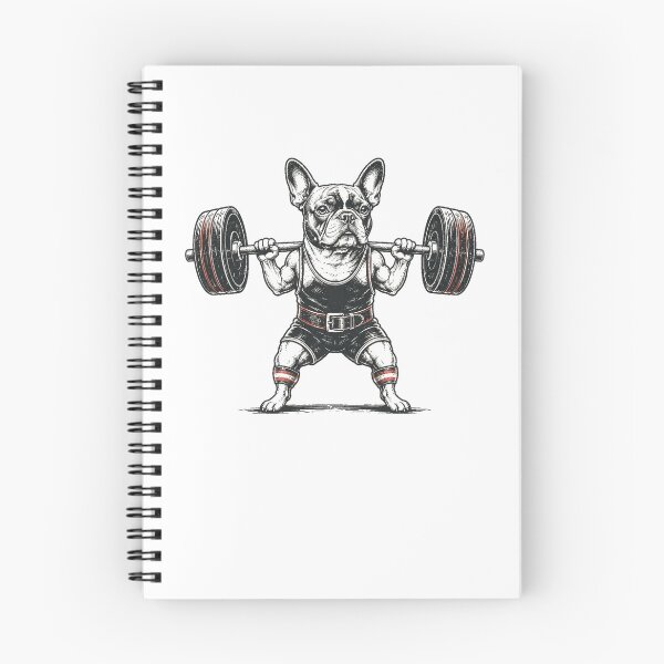Item preview, Retro French Bulldog Powerlifting - Vintage Gym Dog designed and sold by Moizento.