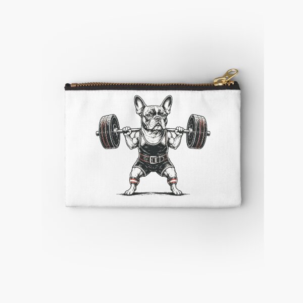 Item preview, Retro French Bulldog Powerlifting - Vintage Gym Dog designed and sold by Moizento.