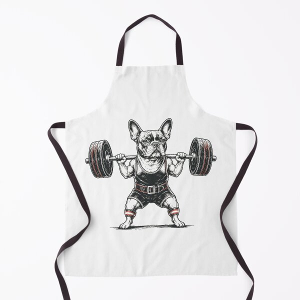 Item preview, Retro French Bulldog Powerlifting - Vintage Gym Dog designed and sold by Moizento.