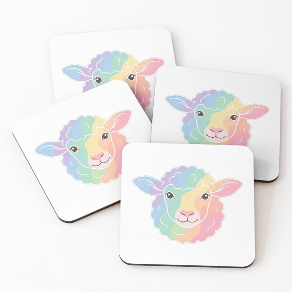 Item preview, Cute Pastel Rainbow Lamb Portrait designed and sold by Owcomm.