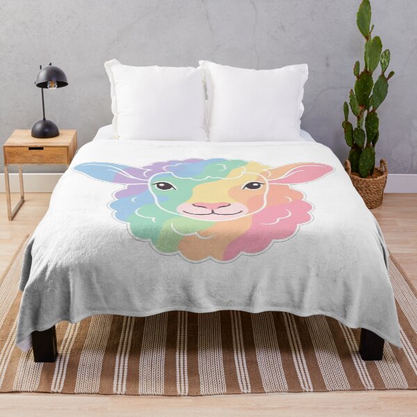 Item preview, Cute Pastel Rainbow Lamb Portrait designed and sold by Owcomm.