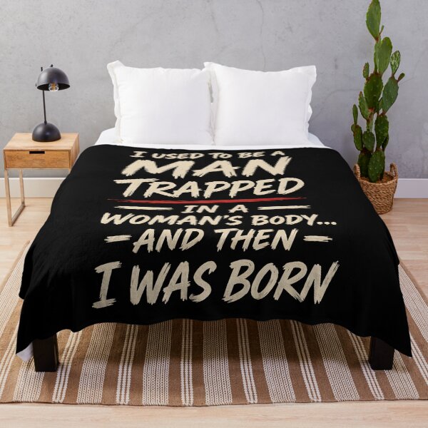 Item preview, I Used to Be a Man Trapped in a Woman's Body Retro Joke designed and sold by Marblaes00.