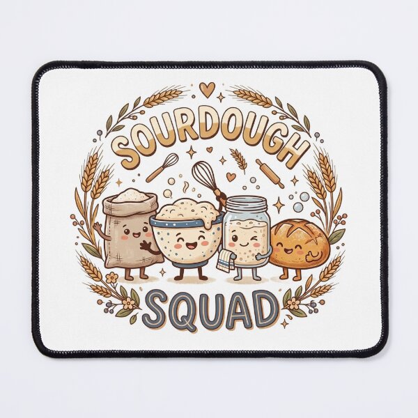 Item preview, Sourdough Squad Mug | Funny Sourdough Baker Gift Mug | Bread Baking Coffee Cup | Artisan Bread Lover Design designed and sold by Softbear Atelier.
