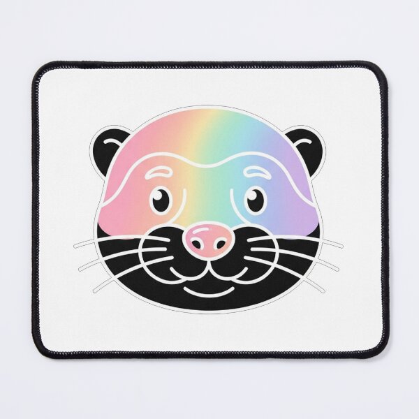 Item preview, Cute Rainbow Faced Otter Face Illustration designed and sold by Owcomm.