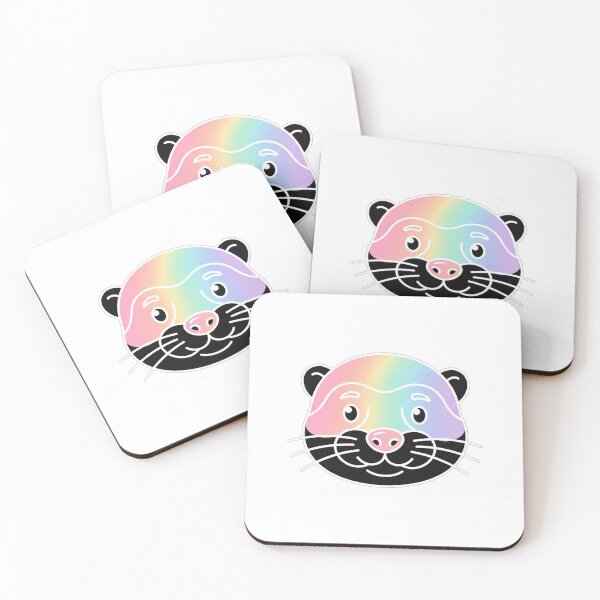 Item preview, Cute Rainbow Faced Otter Face Illustration designed and sold by Owcomm.