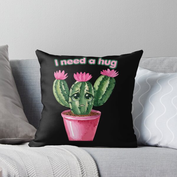 Item preview, I Need a Hug Cute Sad Cactus | Kawaii Plant Lover Funny Introvert Design designed and sold by emiliacreations.