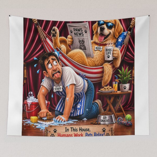 Item preview, Funny dog life cartoon design designed and sold by urbanshop7.