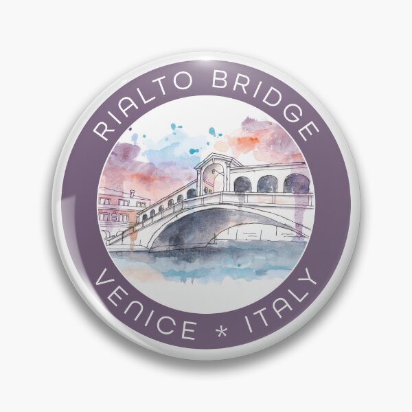 Item preview, Copy of Rialto Bridge Venice Italy Watercolor designed and sold by Stacey Creek.