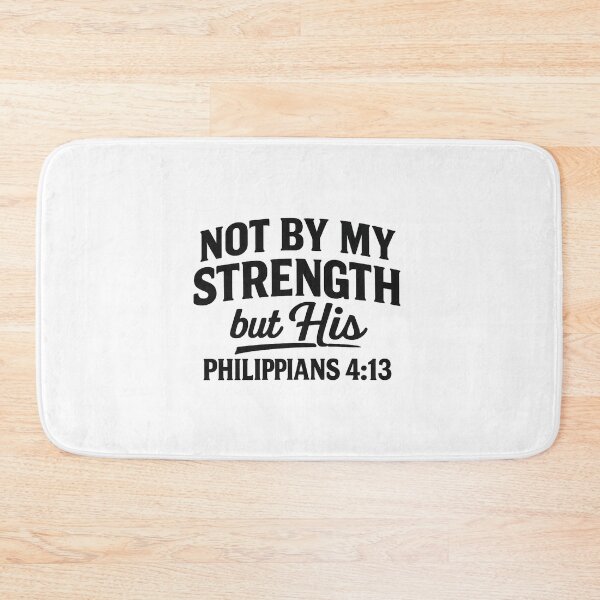 Item preview, not by my strength but his,Religious,Christianity  designed and sold by CloudyPress.
