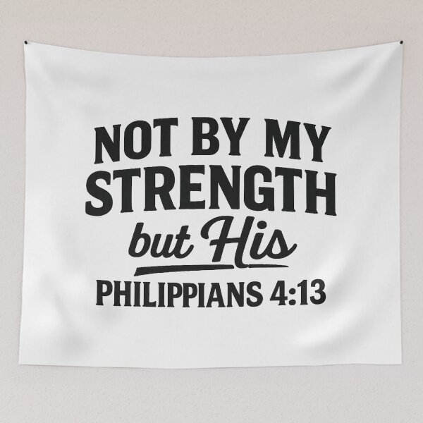 Item preview, not by my strength but his,Religious,Christianity  designed and sold by CloudyPress.