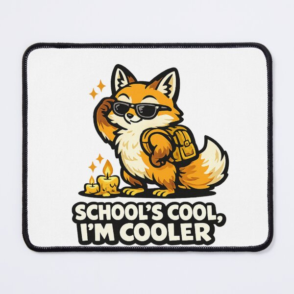 Item preview, Funny Fox Back to School Sticker | School's Cool I'm Cooler | Student Teacher Gift designed and sold by Moonveil_Studio.