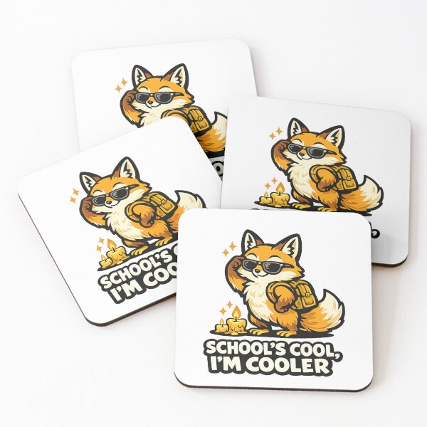 Item preview, Funny Fox Back to School Sticker | School's Cool I'm Cooler | Student Teacher Gift designed and sold by Moonveil_Studio.