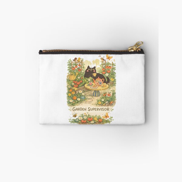 Item preview, Garden Supervisor Black Cat in Whimsical Garden Illustration Gifts designed and sold by Kaehaniz.