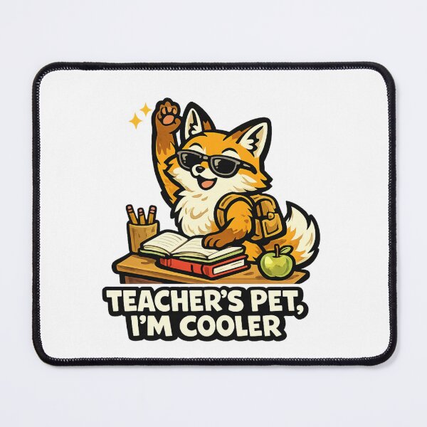 Item preview, Funny Teacher Fox Sticker | Teacher's Pet I'm Cooler | Classroom Humor Gift designed and sold by Moonveil_Studio.
