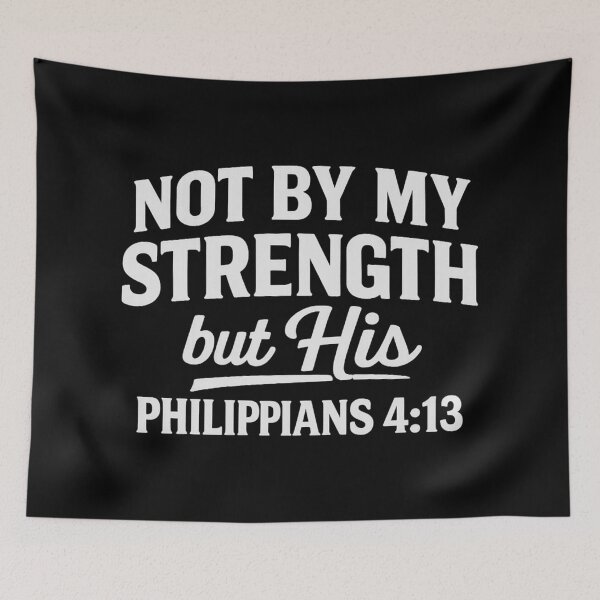 Item preview, not by my strength but his,Religious,Christianity  designed and sold by CloudyPress.