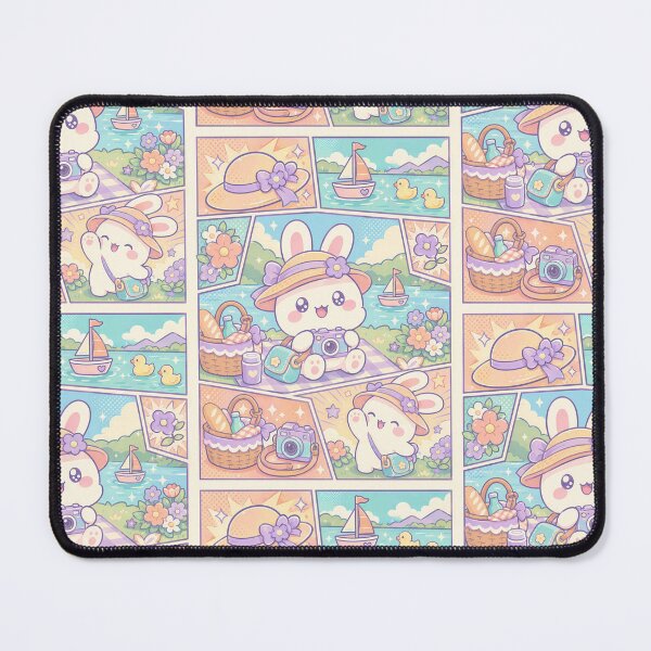 Item preview, Kawaii Bunny Lake Picnic Adventure designed and sold by Gift Phrase Studio.