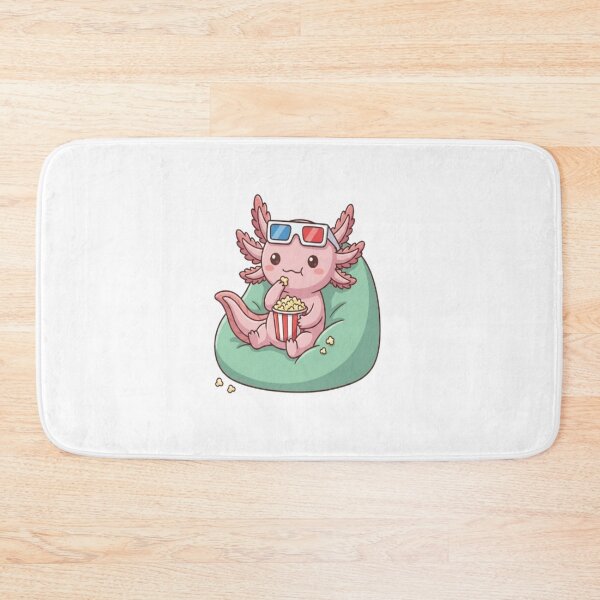 Item preview, Cute Axolotl Watching Movie Popcorn designed and sold by Ella_Sketch.