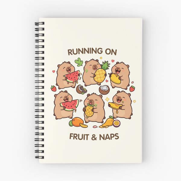 Item preview, Running on Fruit & Naps – Cute Tropical Capybaras designed and sold by BCapybara.