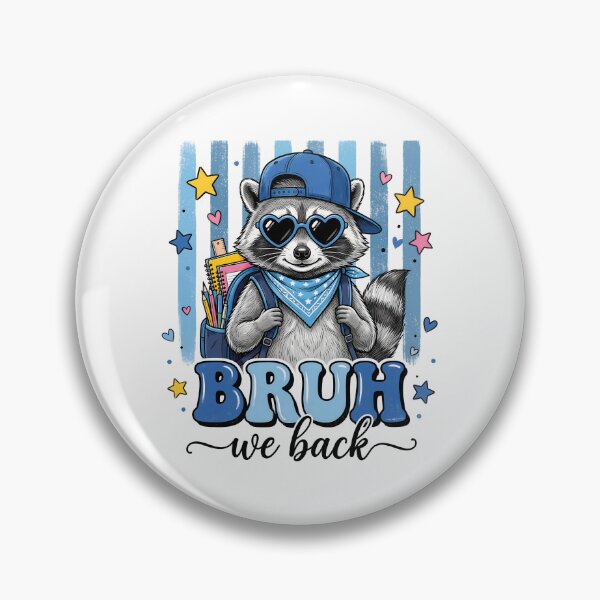 Item preview, Bruh We Back Funny Back to School Cool Raccoon Kids First Day Gift designed and sold by MAPDDesigns.