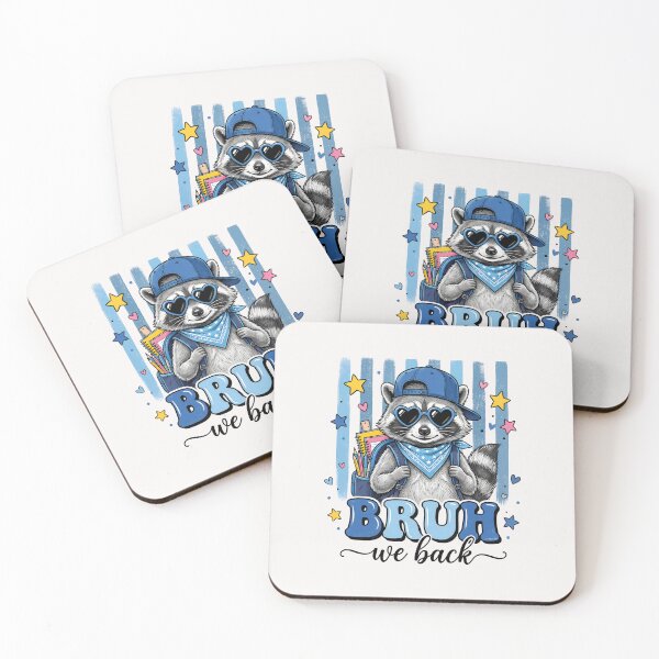 Item preview, Bruh We Back Funny Back to School Cool Raccoon Kids First Day Gift designed and sold by MAPDDesigns.