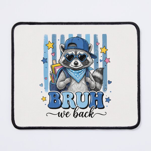 Item preview, Bruh We Back Funny Back to School Cool Raccoon Kids First Day Gift designed and sold by MAPDDesigns.