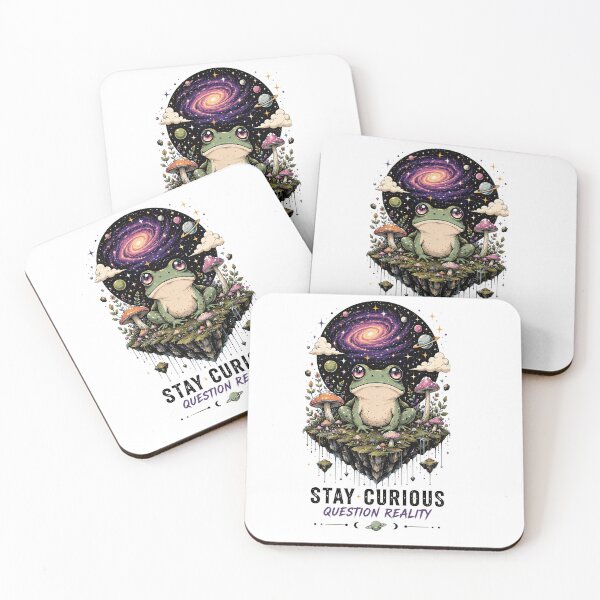 Item preview, Curious Frog Galaxy Fantasy Illustration designed and sold by Amr Siam.
