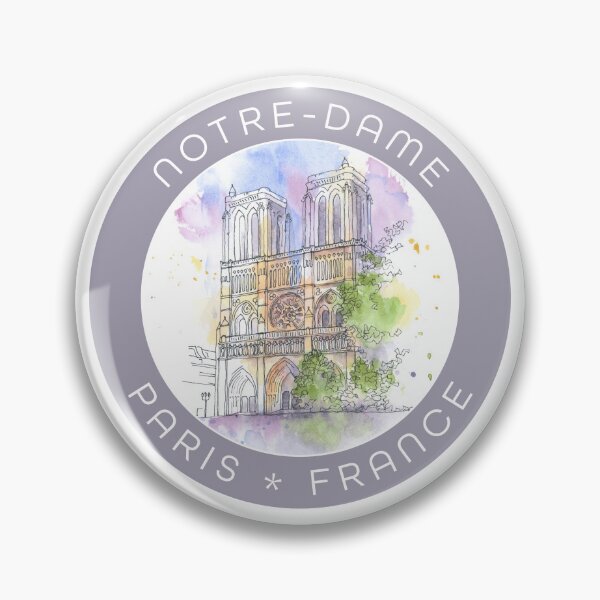 Artikelvorschau, Notre Dame Paris Frankreich Aquarell entworfen und verkauft von Stacey Creek.