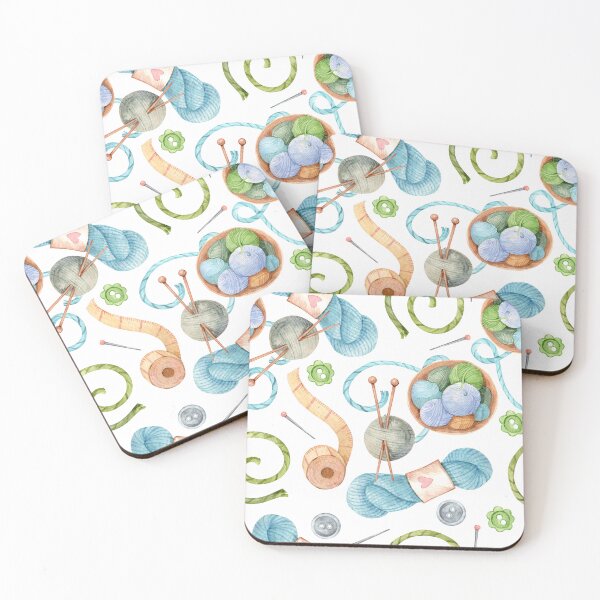 Item preview, Knitting Watercolor Seamless Pattern | Yarn, Knitting Needles & Crochet Supplies designed and sold by Sasha Zinch Design.