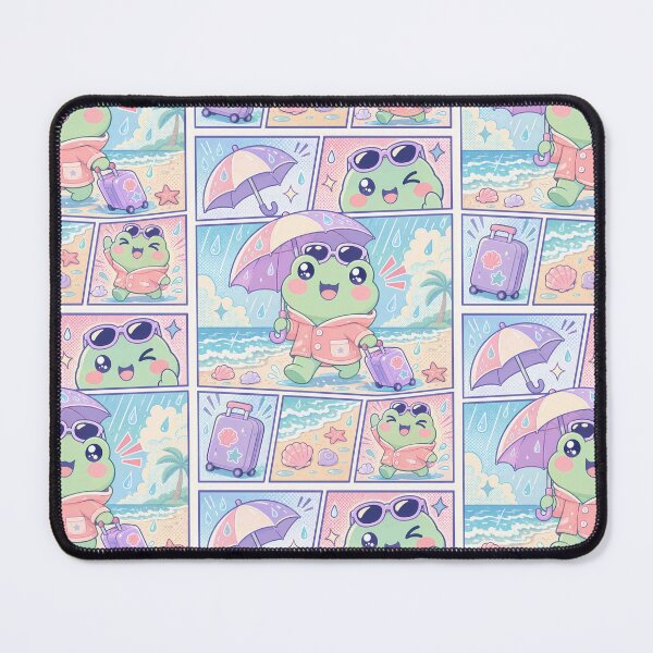 Item preview, Kawaii Frog Rainy Beach Vacation designed and sold by Magmashup.