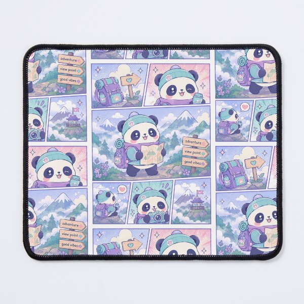Item preview, Kawaii Panda Misty Mountain Adventure designed and sold by Gift Phrase Studio.