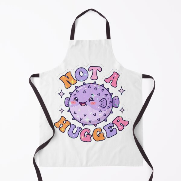Item preview, Not A Hugger Cute Pufferfish - Funny Kawaii Introvert Groovy Meme designed and sold by raedattia.