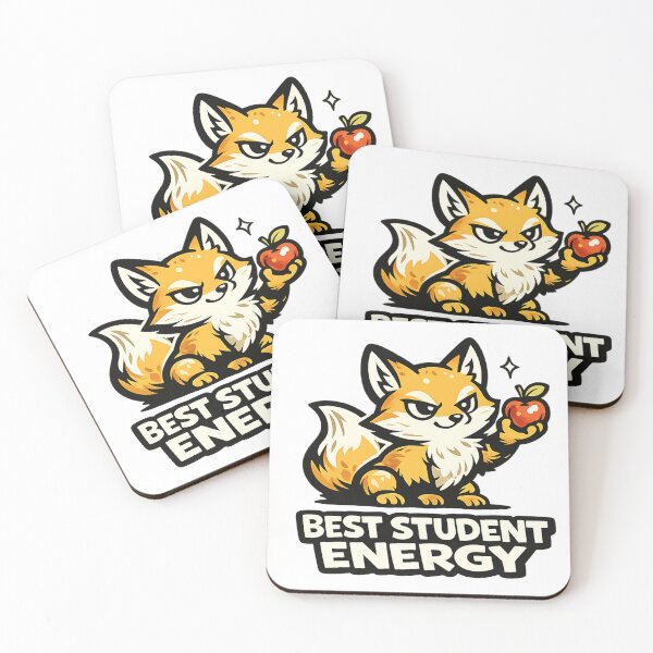 Item preview, Funny Fox Best Student Energy Sticker | Back to School Student Gift designed and sold by Moonveil_Studio.