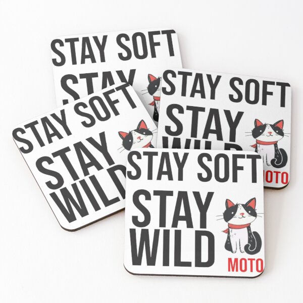 Item preview, Stay Soft Stay Wild Cat Moto - Cute Inspirational Cat Lover Design designed and sold by PrintforDesign.