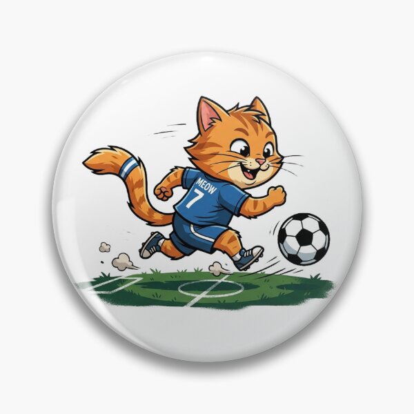 Item preview, Striker Cat: Cute Cartoon Soccer Kitten Jersey #7 designed and sold by CatstheticShop1.