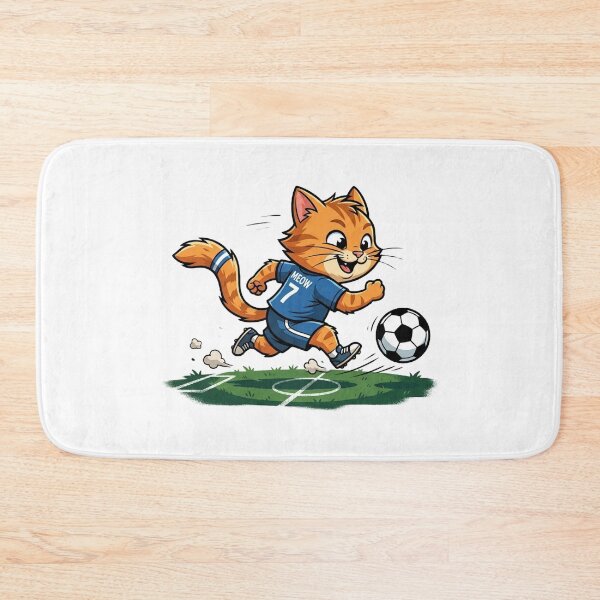Item preview, Striker Cat: Cute Cartoon Soccer Kitten Jersey #7 designed and sold by CatstheticShop1.