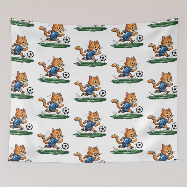 Item preview, Striker Cat: Cute Cartoon Soccer Kitten Jersey #7 designed and sold by CatstheticShop1.