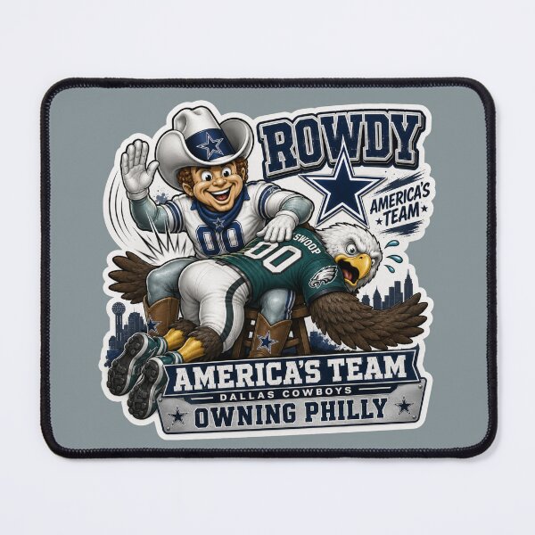 Item preview, Dallas Cowboys Rowdy America's Team Football Rivalry Decal designed and sold by CoachEkong.