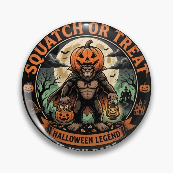 Item preview, Squatch Or Treat Halloween Legend Badge designed and sold by Roy & Tiffany.