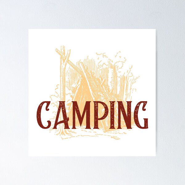 Item preview, Camping Vintage Outdoor Tent Sketch designed and sold by AhinoraArtShop.