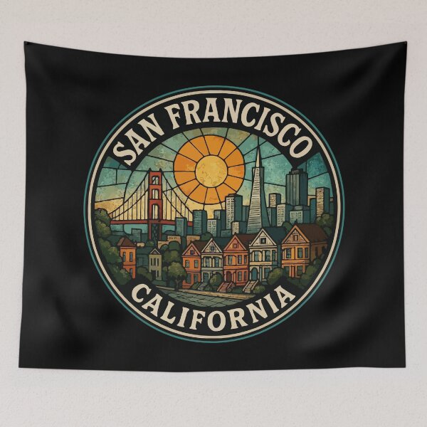 Item preview, San Francisco California Stained Glass designed and sold by TomFrontierArt.