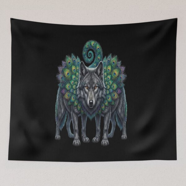 Item preview, Wolf Peacock Hybrid Fantasy Art designed and sold by GraffiCity.
