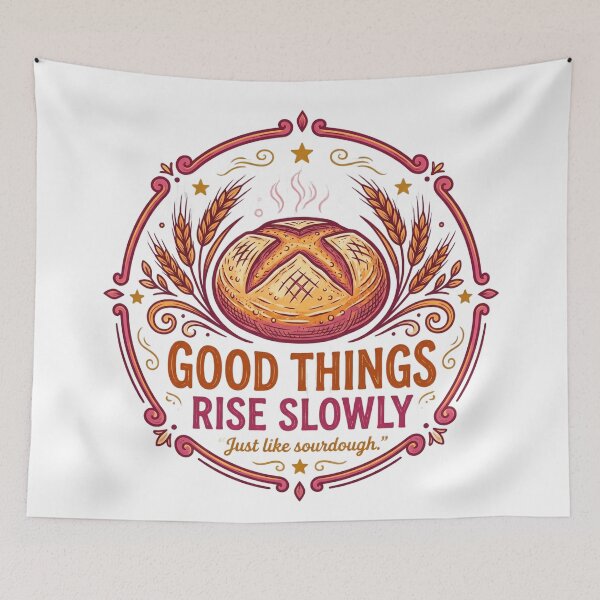 Item preview, Good Things Rise Slowly Just Like Sourdough Mug | Funny Sourdough Baker Quote | Artisan Bread Baking Gift designed and sold by Softbear Atelier.