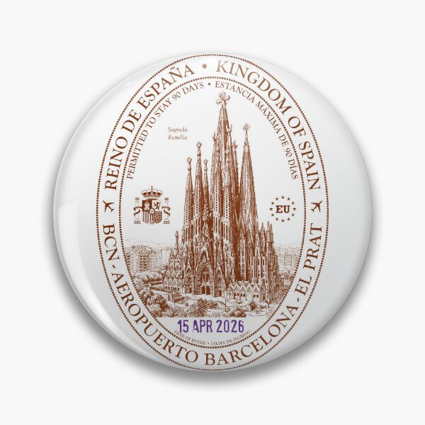 Item preview, Passport Stamp - Barcelona, Spain designed and sold by travelwitheric.