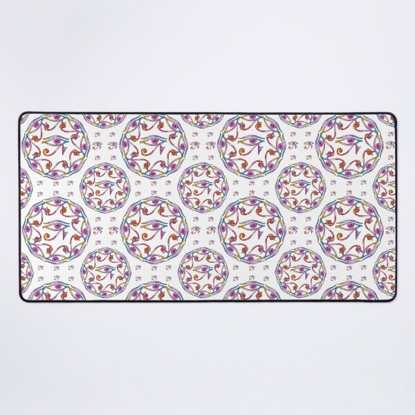 Item preview, Colorful Eye of Horus Seamless Pattern with Mystical Mandala Design designed and sold by FlatInkStudio.