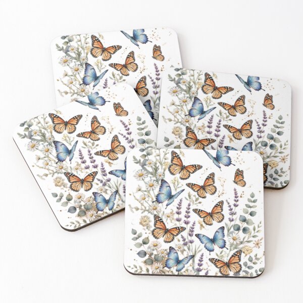 Item preview, Butterfly Canvas Wall Art | Wildflower Monarch Cottagecore | Gold Boho Decor Women designed and sold by Donartpictures.
