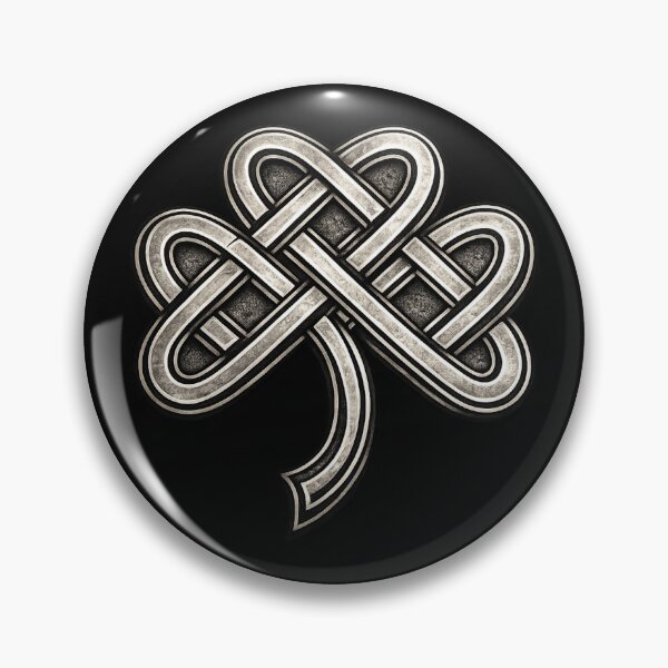 Item preview, Celtic Knot Shamrock - Antiqued Metallic Clover Art designed and sold by No Kings Bling.