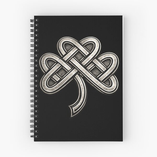 Item preview, Celtic Knot Shamrock - Antiqued Metallic Clover Art designed and sold by No Kings Bling.