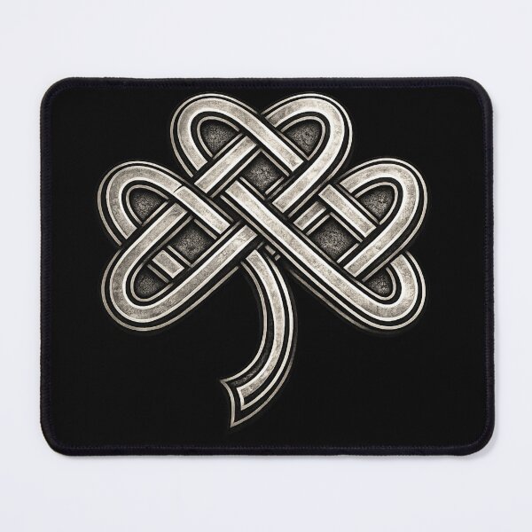 Item preview, Celtic Knot Shamrock - Antiqued Metallic Clover Art designed and sold by No Kings Bling.