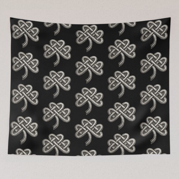 Item preview, Celtic Knot Shamrock - Antiqued Metallic Clover Art designed and sold by No Kings Bling.