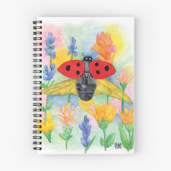 Item preview, RED LADYBUG FLYING OVER GARDEN designed and sold by Jesus Vichareli.